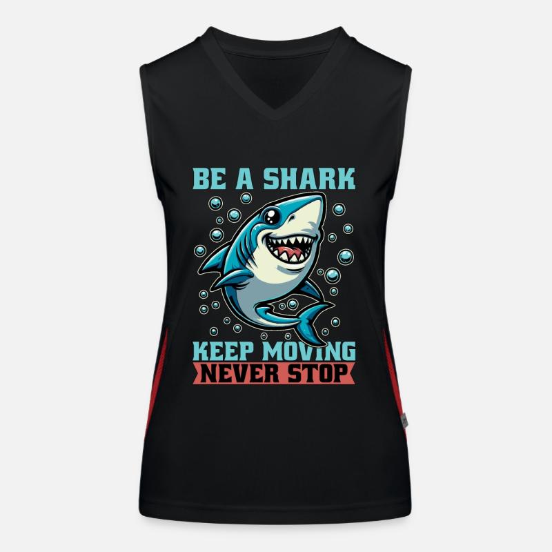 Passionné de requins Soyez un requin Continuez à bouger Apnée Débardeur respirant contrasté Femme