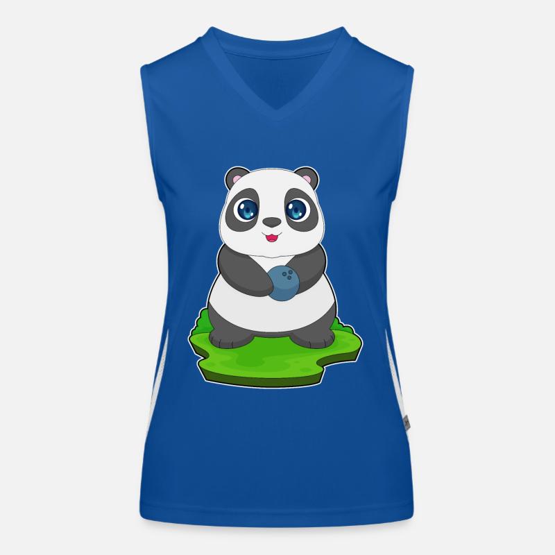 Panda Bowling Boule de bowling Débardeur respirant contrasté Femme