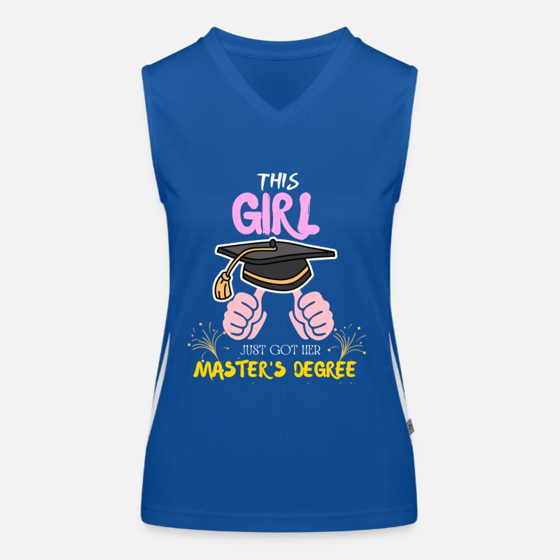 Dieses Mädchen hat hier seinen Master-Abschluss gemacht Funktionelles Kontrast-Tank Top für Frauen