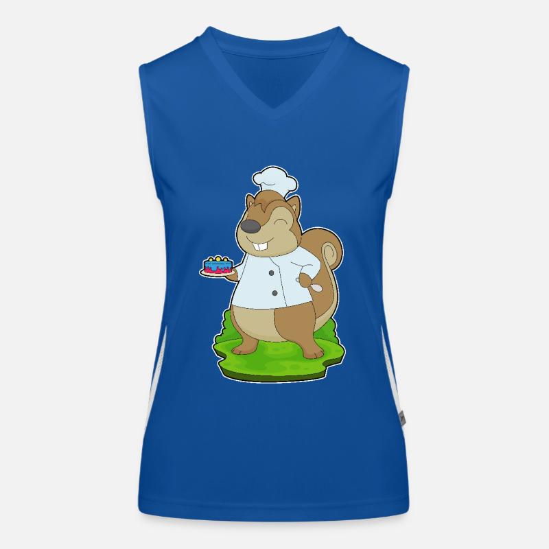 Eichhörnchen Geburtstag Koch Funktionelles Kontrast-Tank Top für Frauen