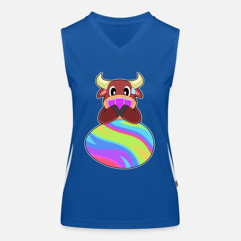 Stier Ostern Poker Funktionelles Kontrast-Tank Top für Frauen