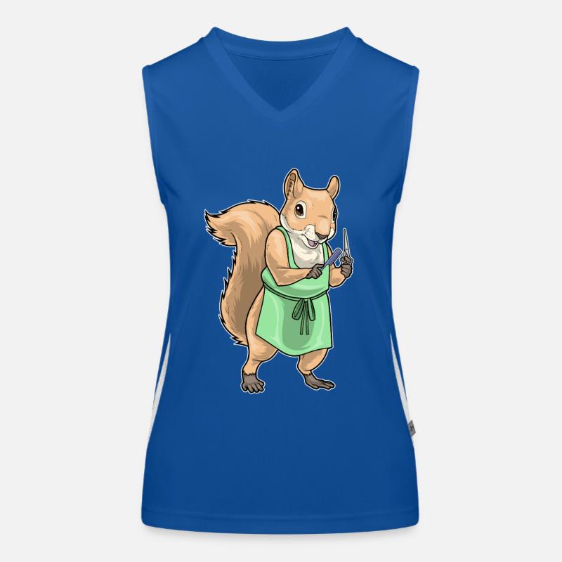 Écureuil Coiffeur Ciseaux Peigne Débardeur respirant contrasté Femme