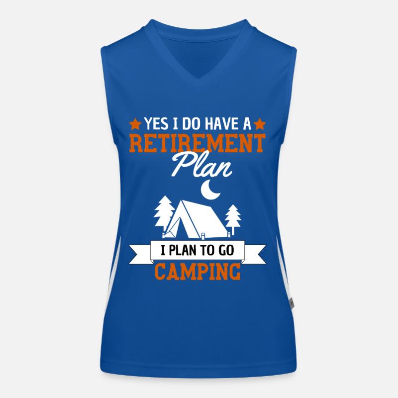 Camping Plan de retraite Retraités Camping Débardeur respirant contrasté Femme