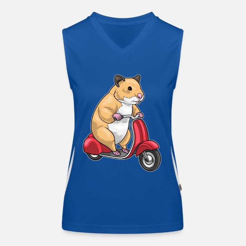 Hamster Motorroller Funktionelles Kontrast-Tank Top für Frauen