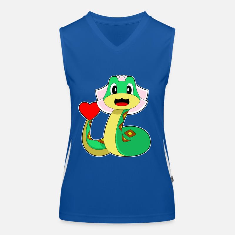 Schlange Braut Herz Hochzeit Funktionelles Kontrast-Tank Top für Frauen