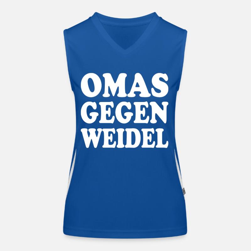 omas gegen weidel Funktionelles Kontrast-Tank Top für Frauen