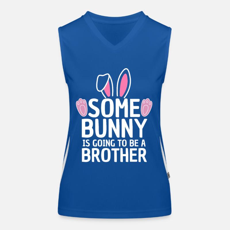 Funny Easter Baby Sibling Design Women's Functional Contrast Tank Top