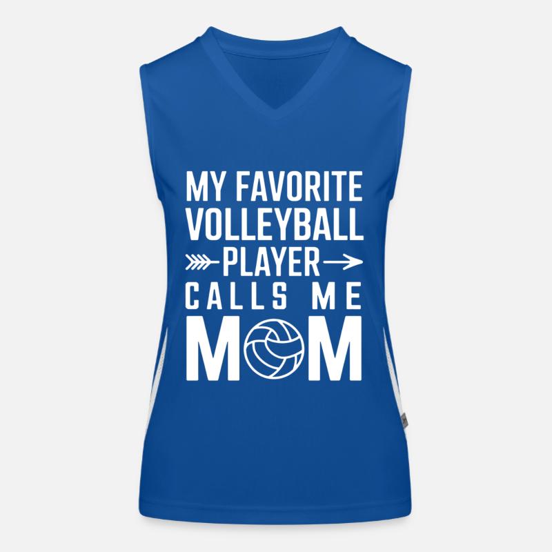 Volleyball Mutter Spruch Volleyball Mom Funktionelles Kontrast-Tank Top für Frauen