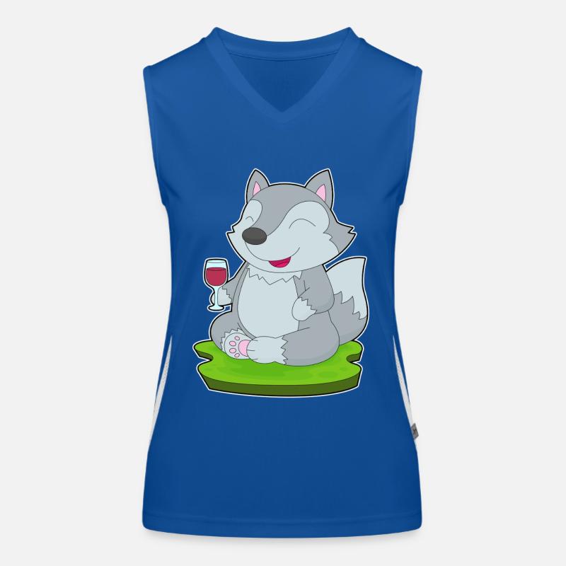Wolf Red Wine Women's Functional Contrast Tank Top