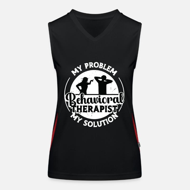 Behavioral Therapist My Problem My Pictogram Dad Funktionelles Kontrast-Tank Top für Frauen
