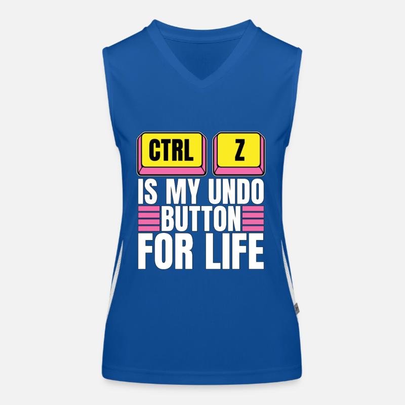 Coder Ctrl + Z Is My Undo Button Web Developer Funktionelles Kontrast-Tank Top für Frauen