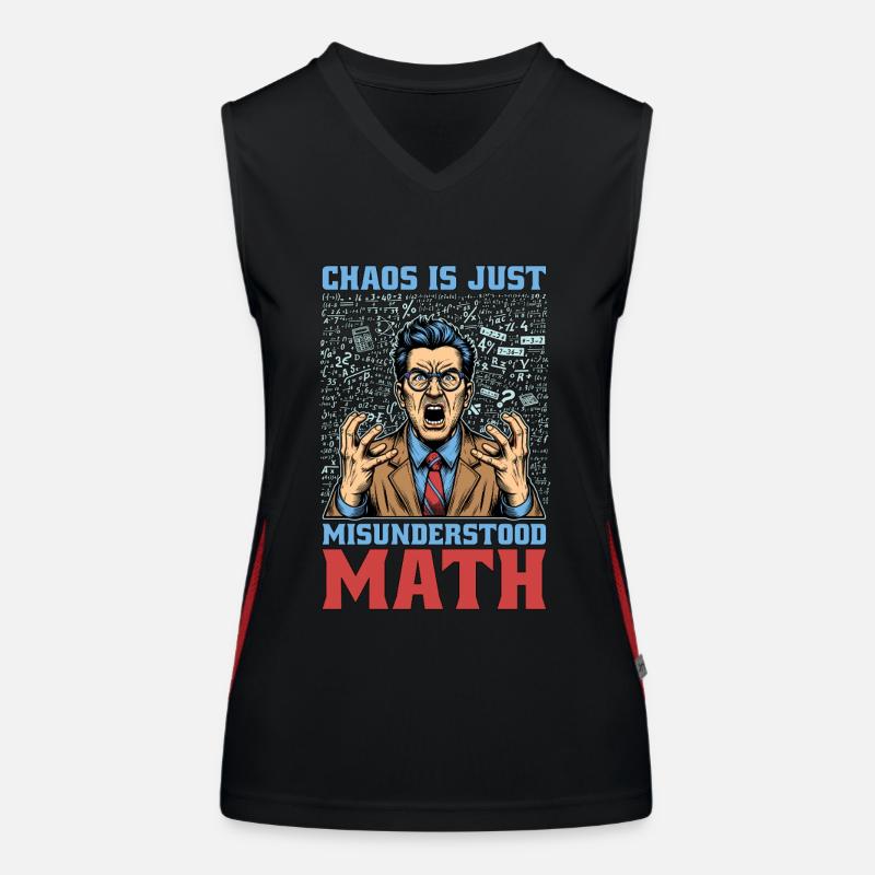 Mathematician Chaos Is Just Misunderstood Geometry Funktionelles Kontrast-Tank Top für Frauen