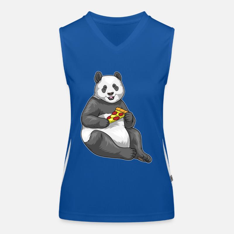 Panda Pizza Funktionelles Kontrast-Tank Top für Frauen