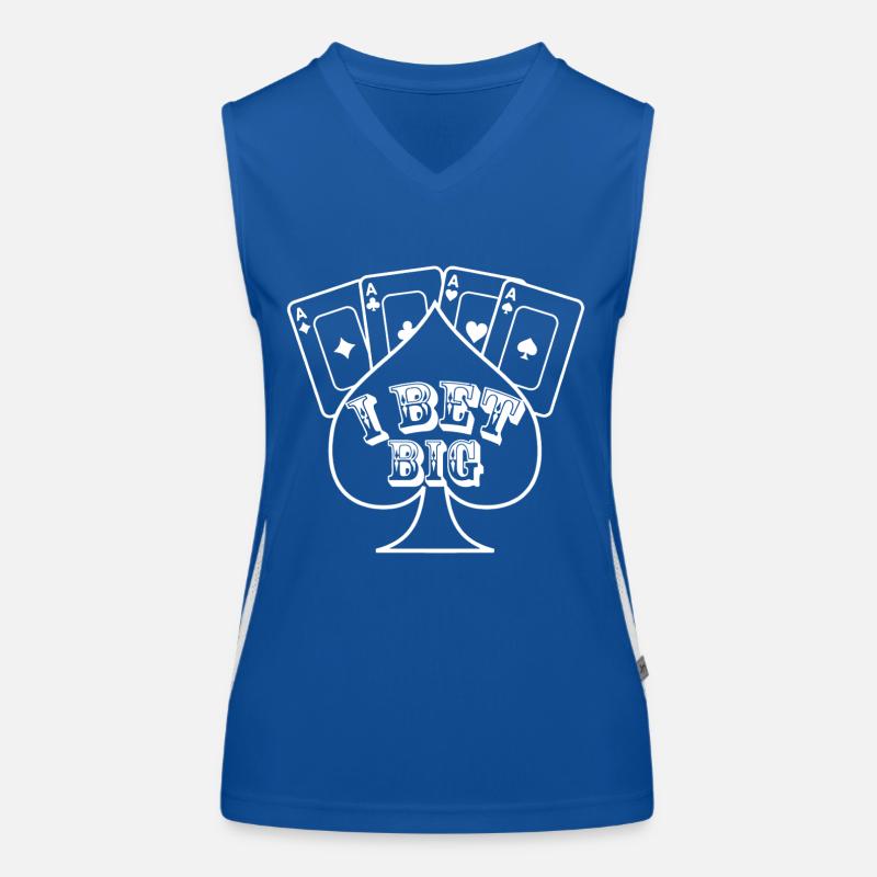 I Bet Big Poker Women's Functional Contrast Tank Top