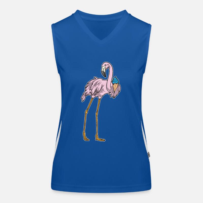 Flamingo Waffeleis Funktionelles Kontrast-Tank Top für Frauen
