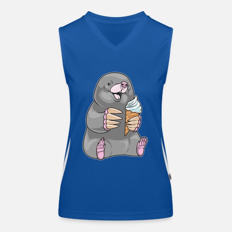Maulwurf Waffeleis Funktionelles Kontrast-Tank Top für Frauen