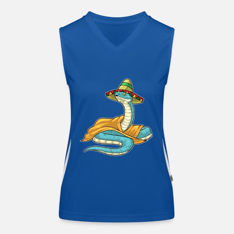 Serpent Chapeau Mexicain Débardeur respirant contrasté Femme
