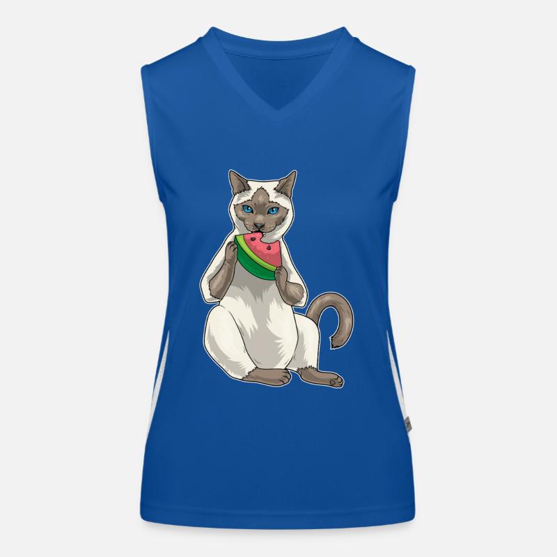 Chat siamois Pastèque Débardeur respirant contrasté Femme