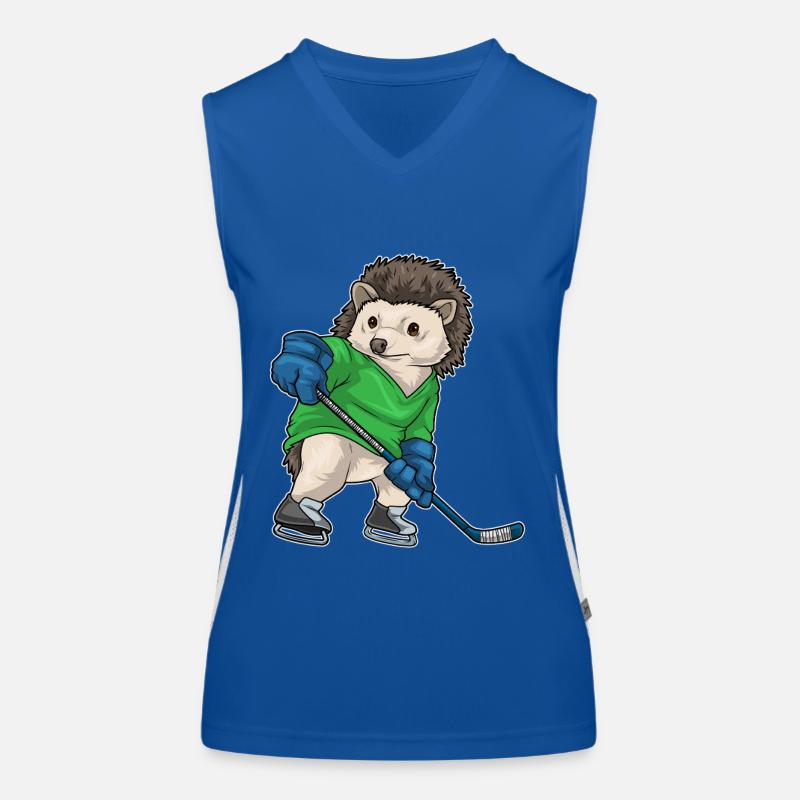 Igel Eishockey Eishockeyschläger Funktionelles Kontrast-Tank Top für Frauen