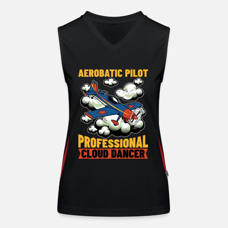 Pilote de voltige professionnel Cloud Dancer Aviation Débardeur respirant contrasté Femme