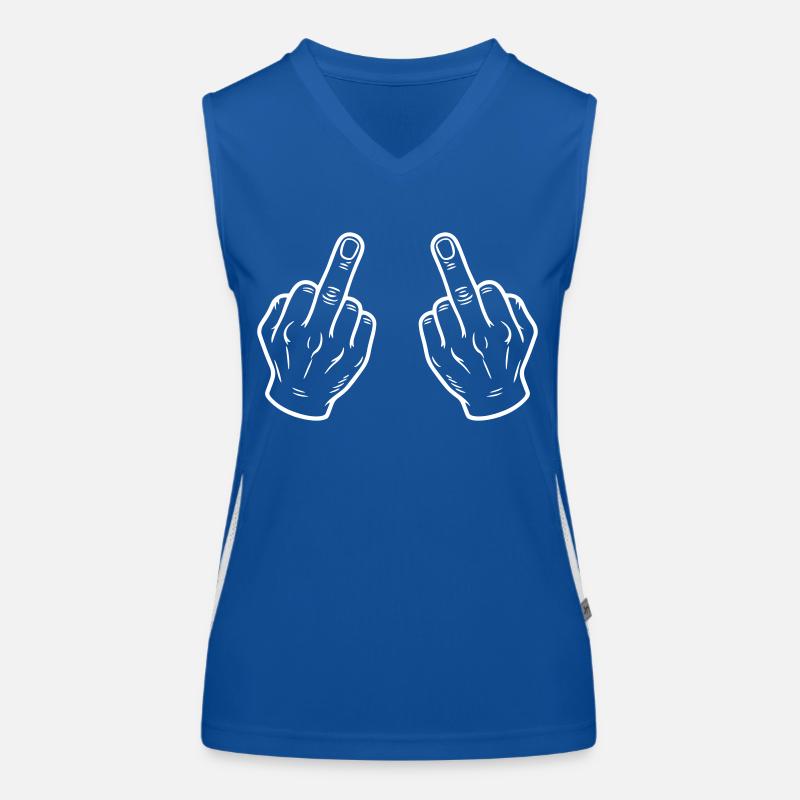 Fick Dich Mittelfinger Funktionelles Kontrast-Tank Top für Frauen