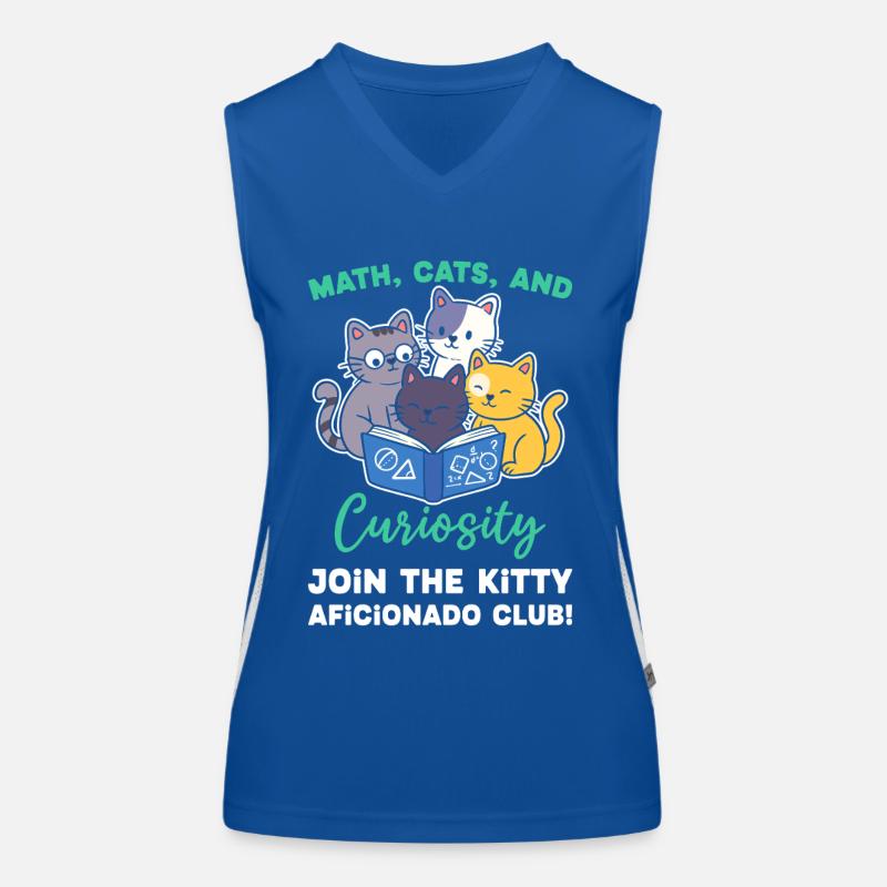 Math Cats Chat Lover Enseignant Étudiant Débardeur respirant contrasté Femme