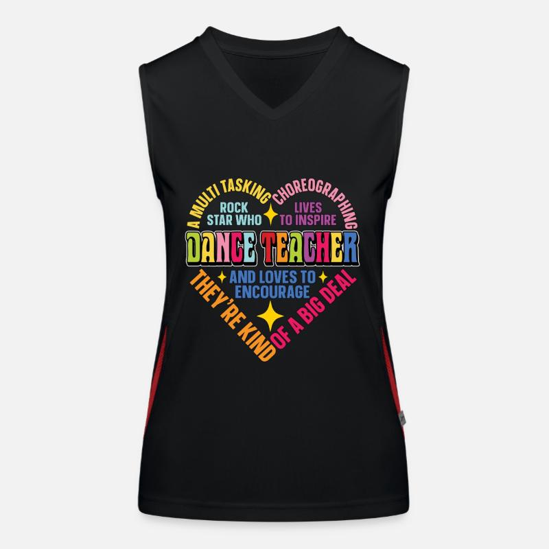 Dance Teacher Choreographer Dance Instructors Women's Functional Contrast Tank Top