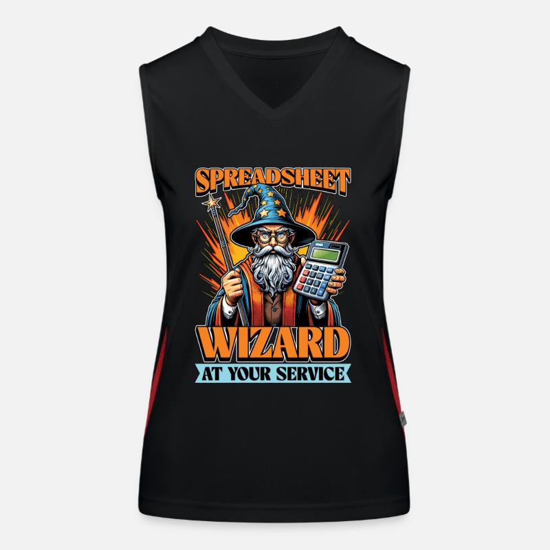 Comptabilité Tableur Assistant Comptable Vérificateur Débardeur respirant contrasté Femme