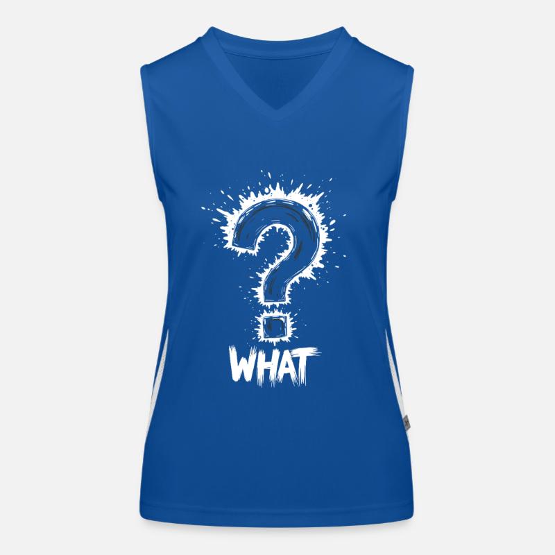 What Question Mark Splash Women's Functional Contrast Tank Top