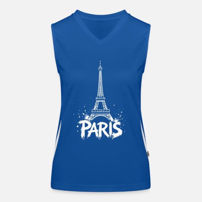 Tour Eiffel Pop Art Scène De Nuit Débardeur respirant contrasté Femme