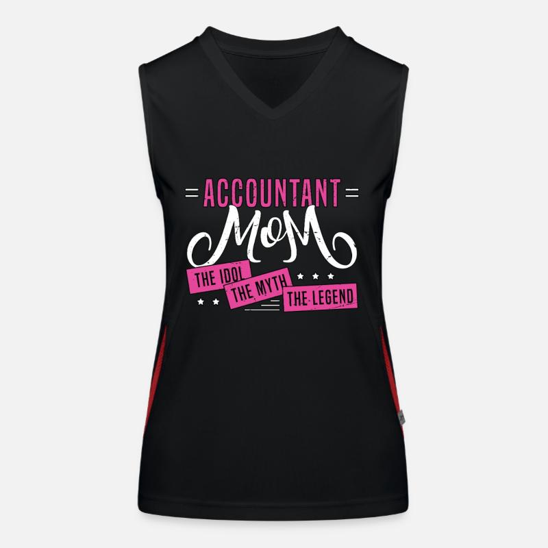 Accountant Mom The Idol The Myth Data Analysis Funktionelles Kontrast-Tank Top für Frauen