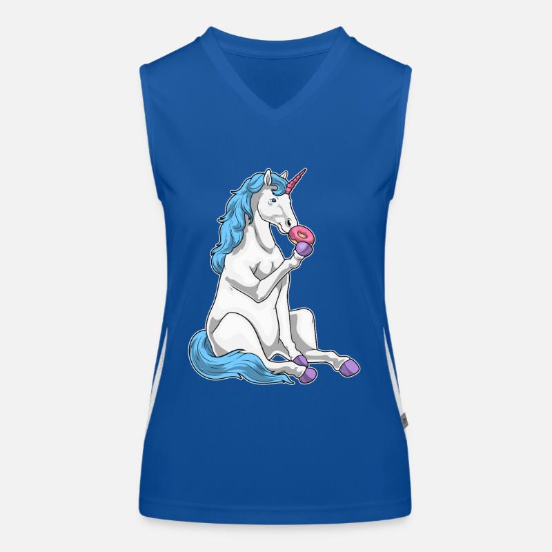 Einhorn Donut Funktionelles Kontrast-Tank Top für Frauen