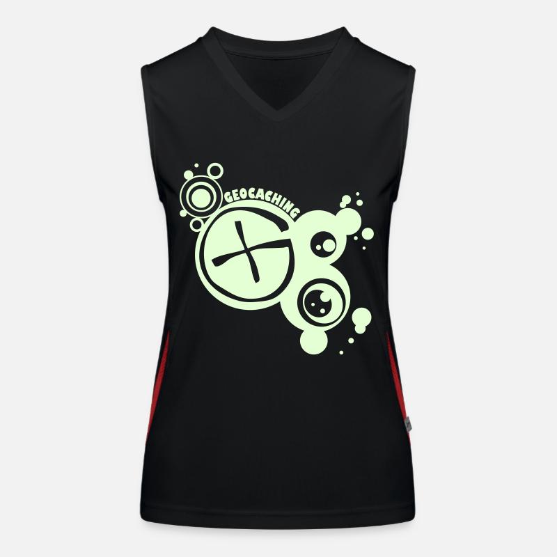 opencaching design / 1 color Débardeur respirant contrasté Femme