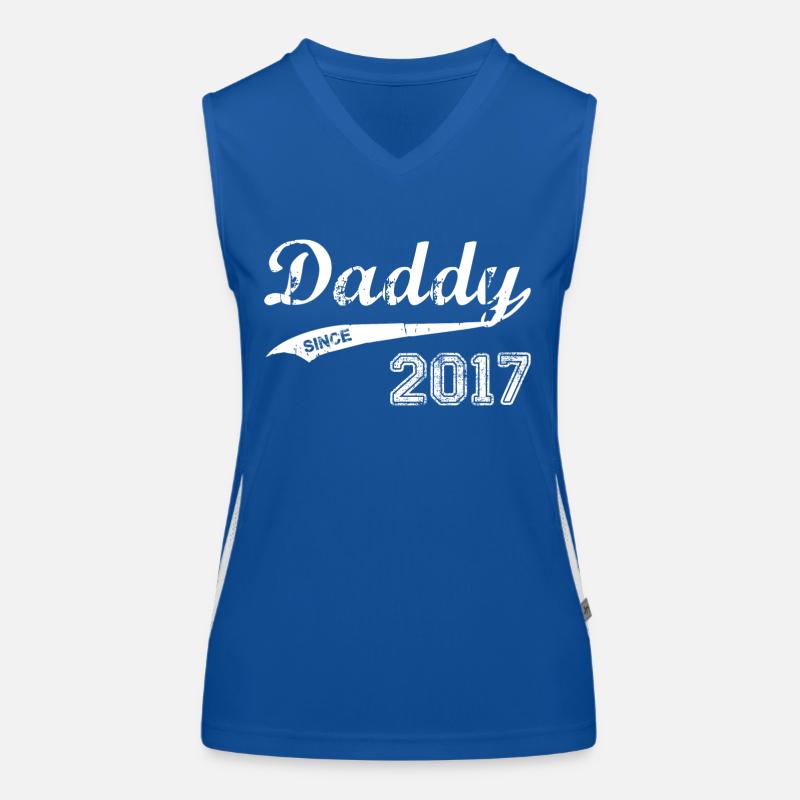 Daddy Since 2017 Funktionelles Kontrast-Tank Top für Frauen