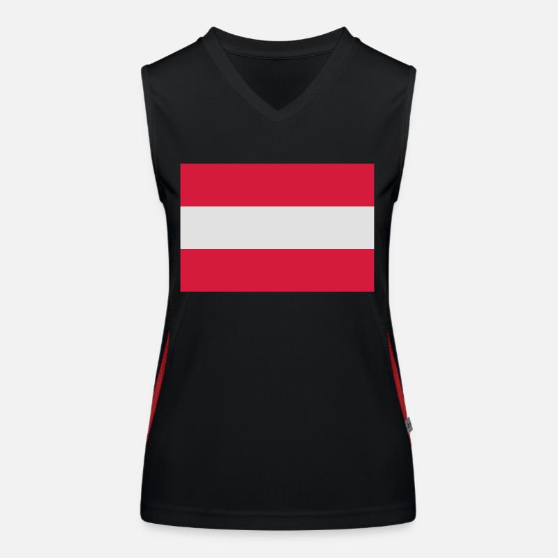 Austria flag Women's Functional Contrast Tank Top
