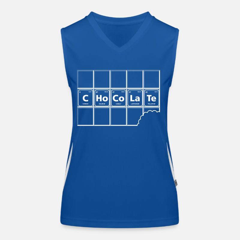 chocolate periodic table element genius Women's Functional Contrast Tank Top