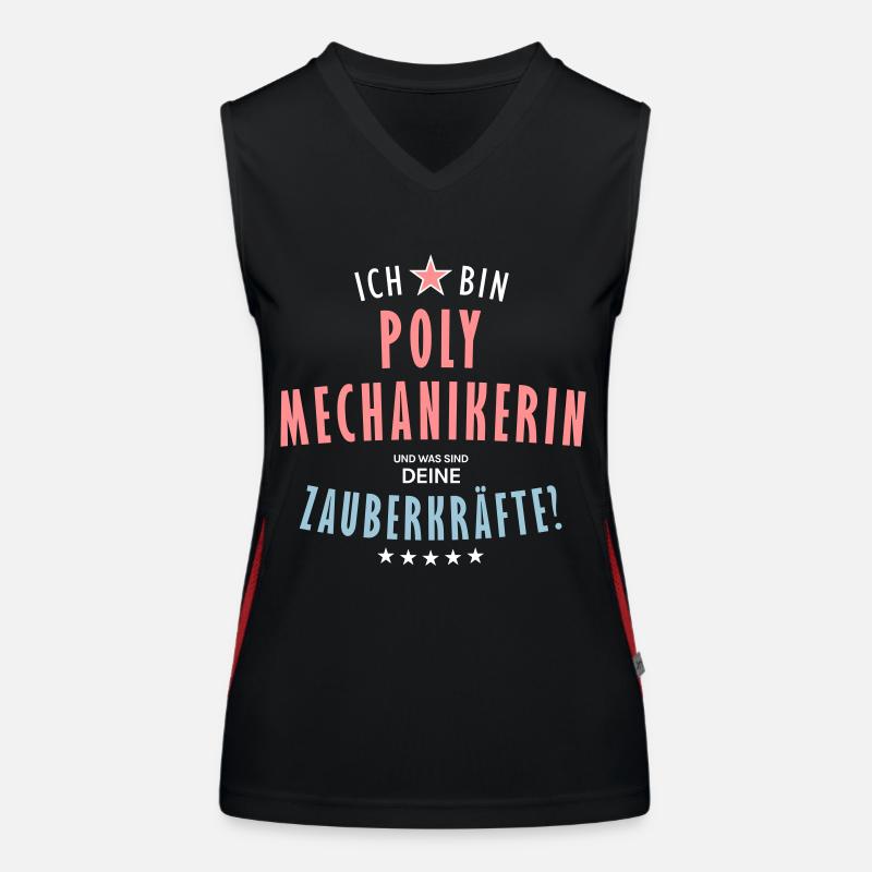 Polymechanikerin Beruf - Geschenk Funktionelles Kontrast-Tank Top für Frauen