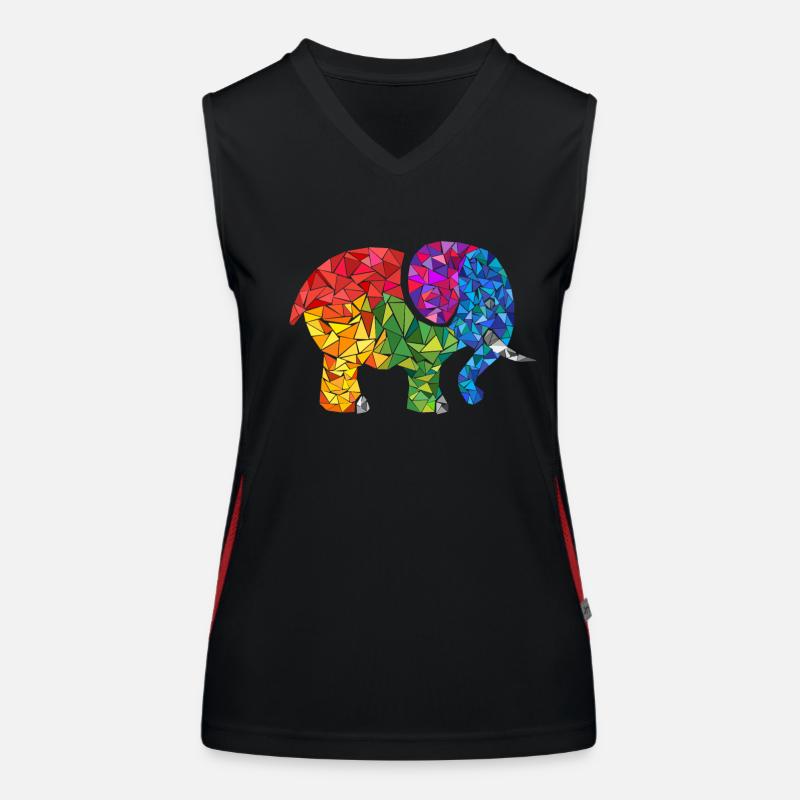 Elefant Funktionelles Kontrast-Tank Top für Frauen