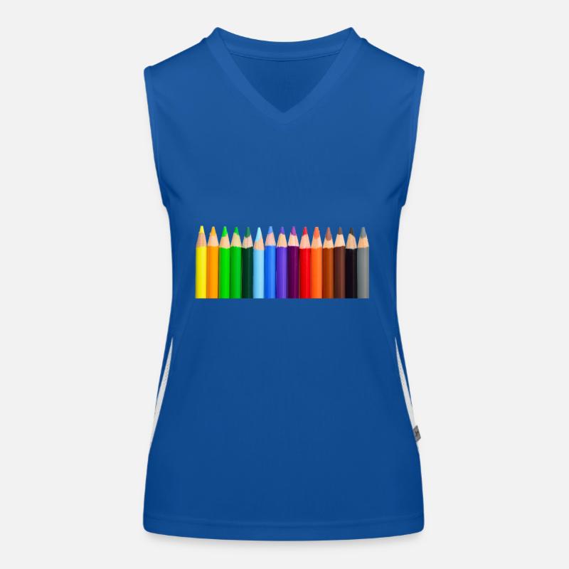 Bunte Stifte Funktionelles Kontrast-Tank Top für Frauen