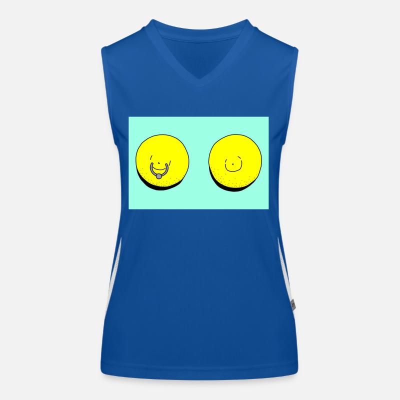 zitrone piercing tuerkis Funktionelles Kontrast-Tank Top für Frauen