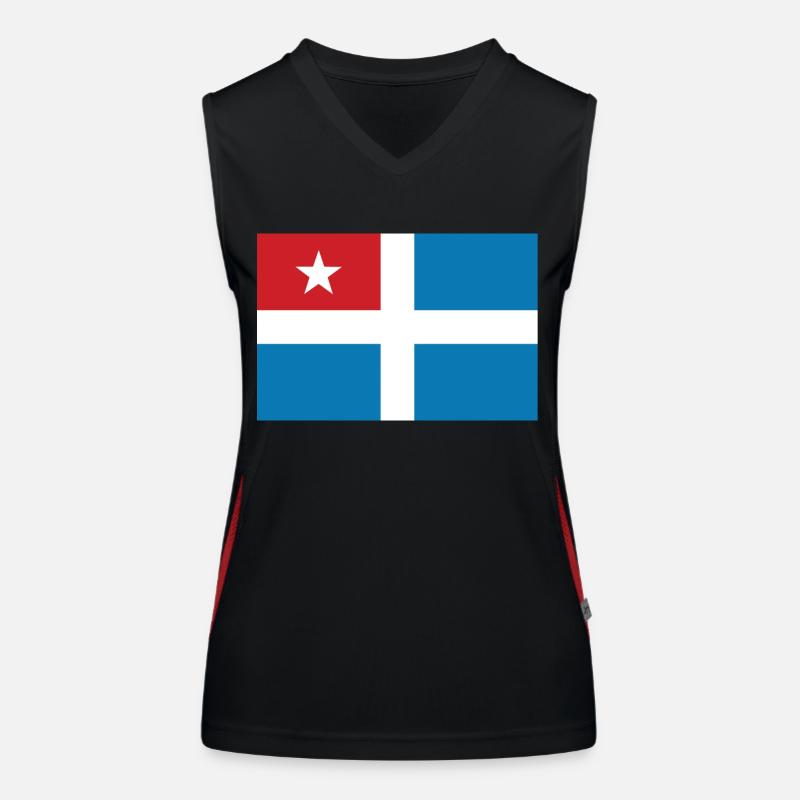 Kreta Flagge Reise Geschenk Funktionelles Kontrast-Tank Top für Frauen