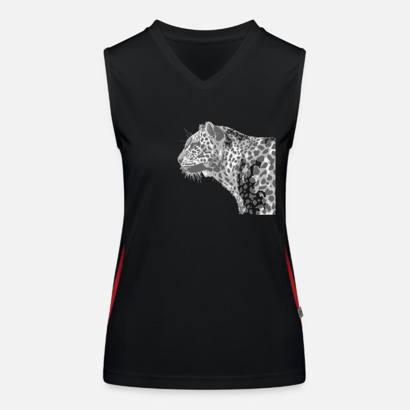 leopard Funktionelles Kontrast-Tank Top für Frauen