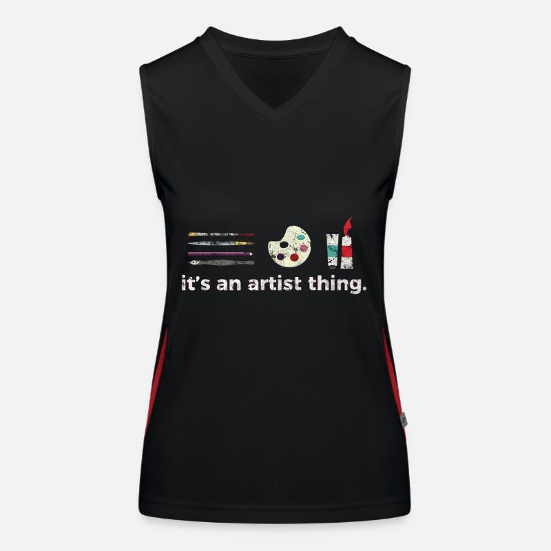 Kunst Funktionelles Kontrast-Tank Top für Frauen