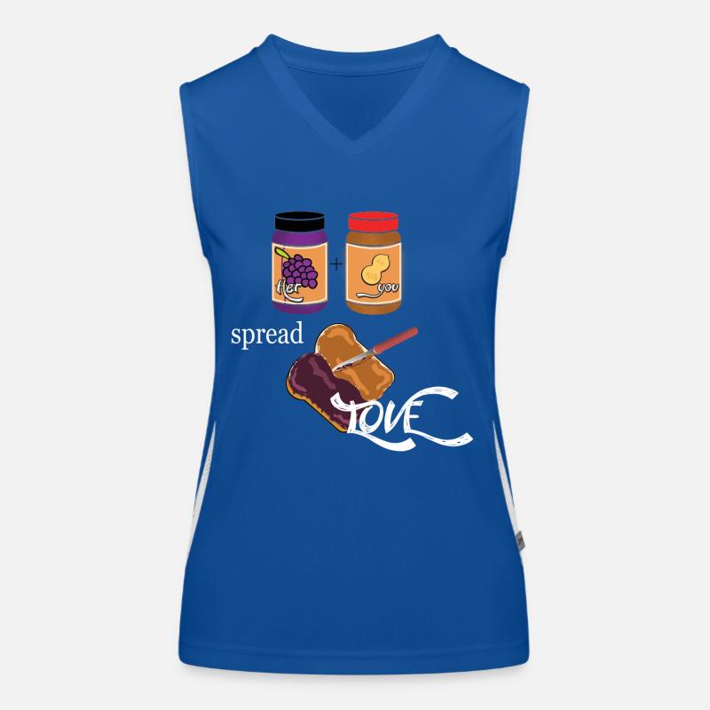 Love spread like jam ... love spreading Women's Functional Contrast Tank Top