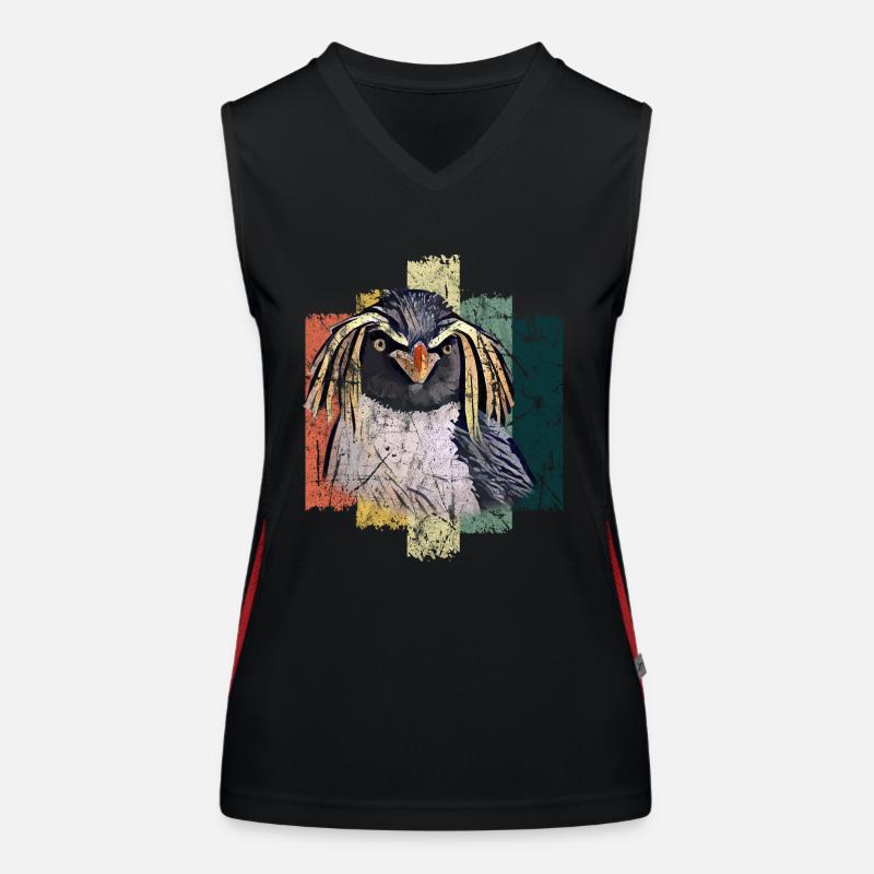 Pinguin Vogel Geschenkidee Funktionelles Kontrast-Tank Top für Frauen