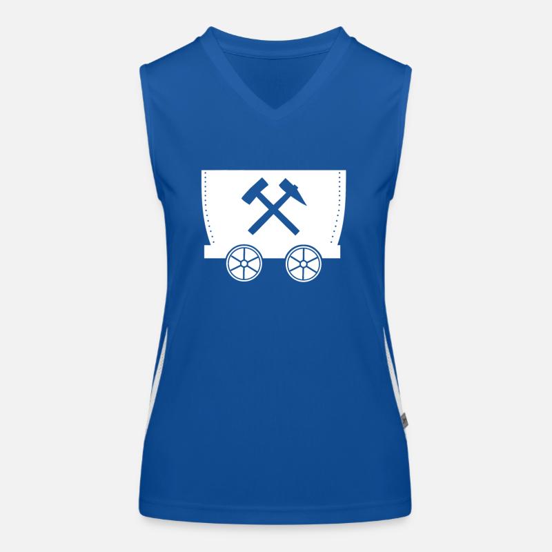 Glück Auf! Logo Schlägel und Eisen Lore Funktionelles Kontrast-Tank Top für Frauen