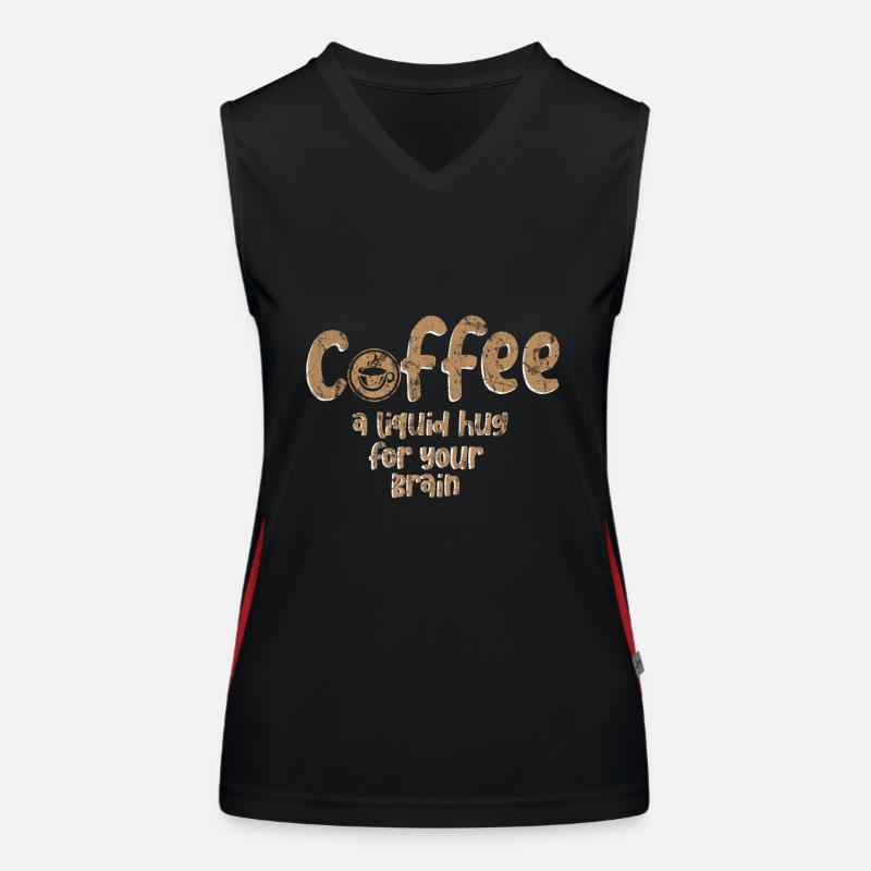 Kaffee Funktionelles Kontrast-Tank Top für Frauen