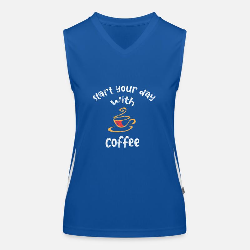 Kaffee Funktionelles Kontrast-Tank Top für Frauen