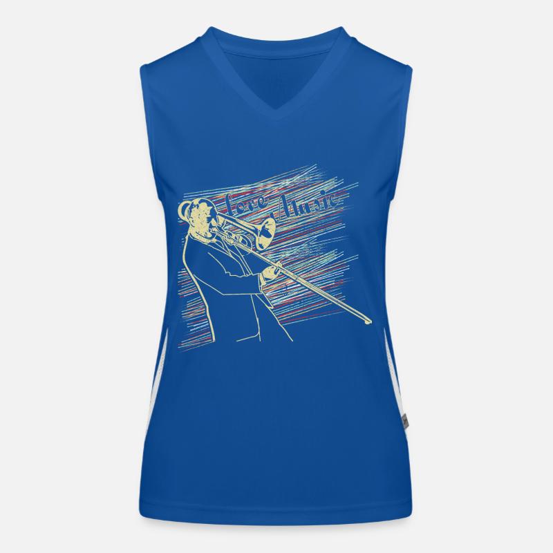 Musik Posaune Funktionelles Kontrast-Tank Top für Frauen