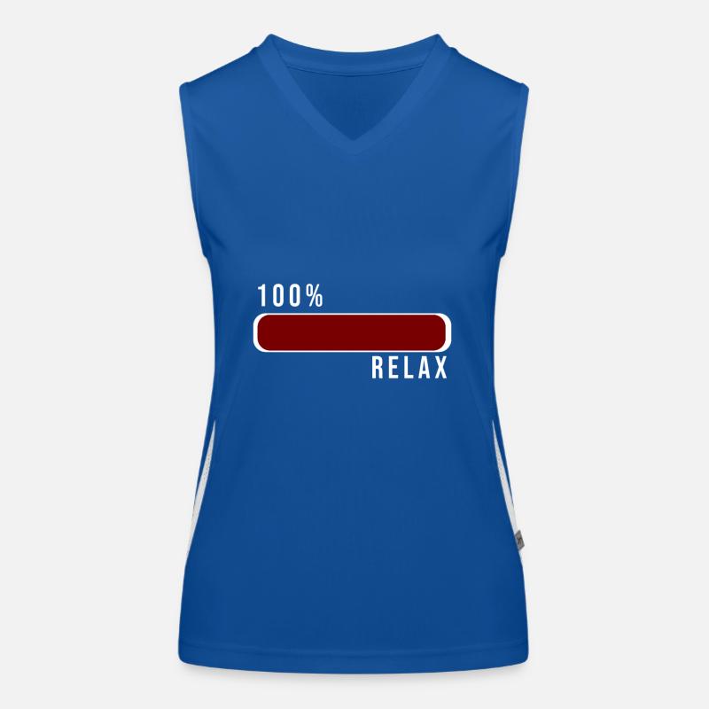 100% Relax loading - 100% Relax laden Funktionelles Kontrast-Tank Top für Frauen